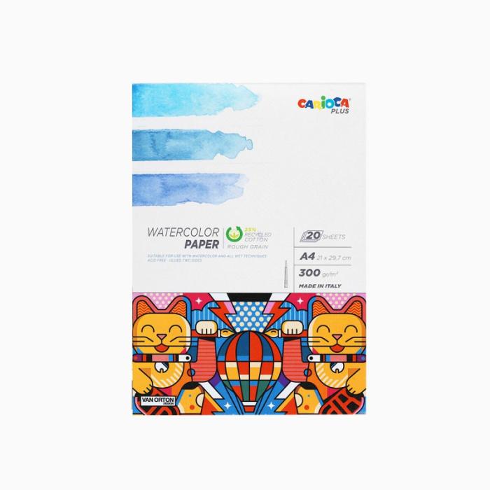 ΜΠΛΟΚ ΖΩΓΡΑΦΙΚΗΣ CARIOCA PLUS WATERCOLOR Α4 20 φυλ.