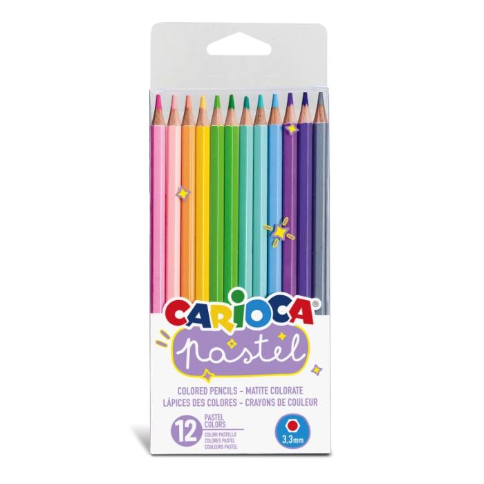 ΚΡΑΓΙΟΝ ΞΥΛINA CARIOCA PASTEL 12 χρωμ.