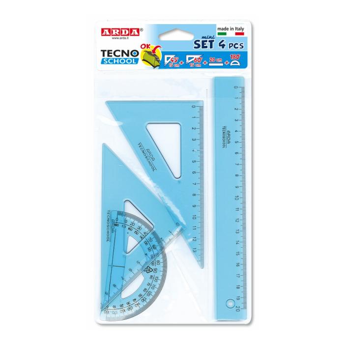 ΤΡΙΓΩΝΑ ΣΕΤ ARDA 20cm (διαφανή σιέλ)