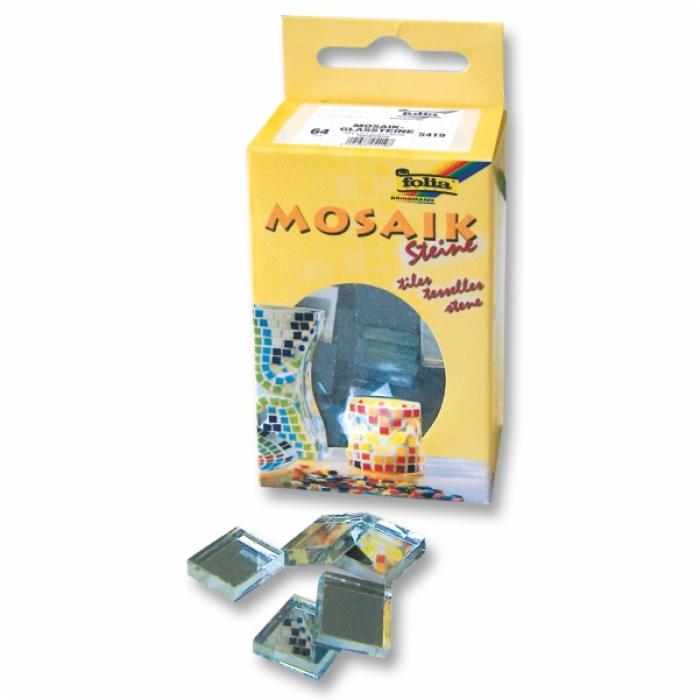 ΜΩΣΑΙΚΟ GLASS FOLIA MIRROR 15x15mm  ΚΟΥΤΙ 100τεμ. ΑΣΟΡΤΙ 10 χρώματα