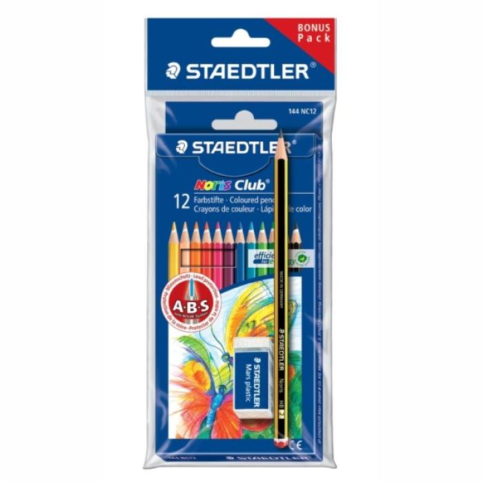 ΚΡΑΓΙΟΝ ΞΥΛΙΝΑ STAEDTLER ΤΩΝ 12 χρωμ. ΜΕ ΔΩΡΟ