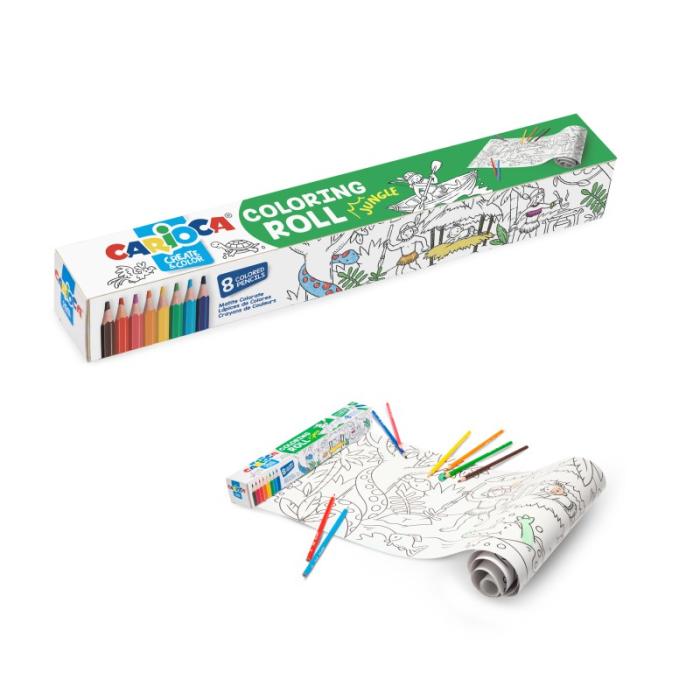 ΣΕΤ ΖΩΓΡΑΦΙΚΗΣ CARIOCA COLORING ROLL JUNGLE