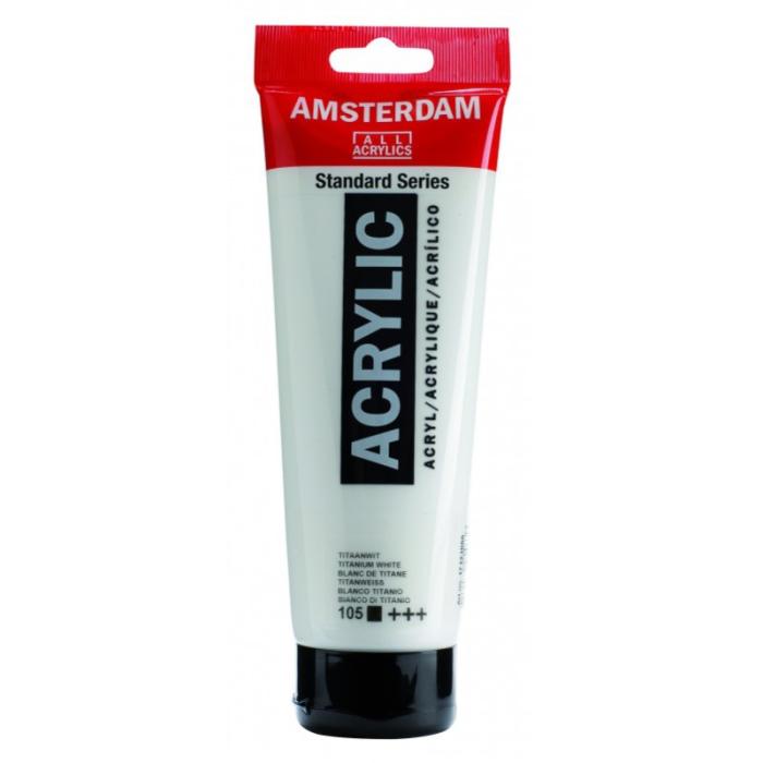 TALENS ΧΡΩΜΑΤΑ ΑΚΡΥΛΙΚΑ AMSTERDAM 120ml TITANIUM WHITE N.105