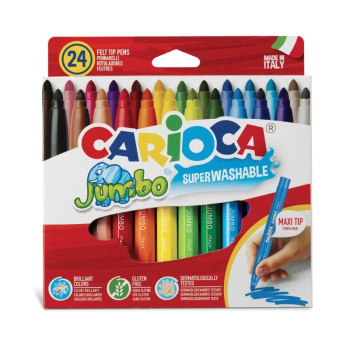 ΜΑΡΚΑΔΟΡΟΙ CARIOCA ΣΕΤ JUMBO 24 χρωμ.