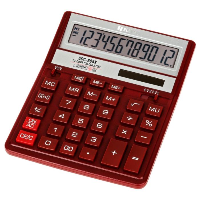 ΚΟΜΠΙΟΥΤΕΡ ELEVEN SDC 888-XRD (12ψηφία) ΚΟΚΚΙΝΟ 203x158x31mm