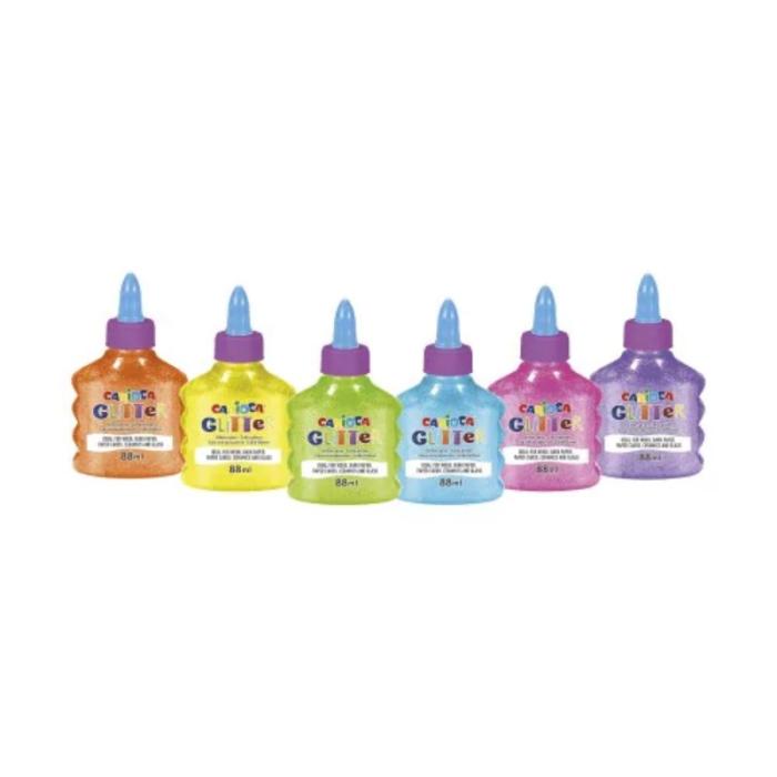 ΧΡΥΣΟΚΟΛΛΕΣ CARIOCA 88ml NEON (stand 12τεμ-6χρωμ.)