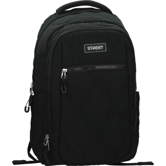 ΤΣΑΝΤΑ ΣΧΟΛΙΚΗ STREET PUFFY BLACK 30x20x45cm (με εργονομική πλάτη air system)