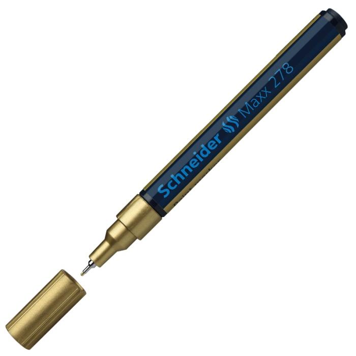 ΜΑΡΚΑΔΟΡΟΙ SCHNEIDER ΜΠΙΛΙΑΣ (0.8mm) No 278 EXTRA FINE GOLD