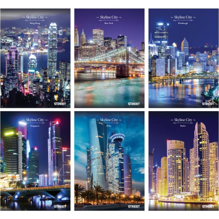 ΤΕΤΡΑΔΙΑ ΡΙΓΕ STREET SKYLINE CITY A4 54φυλ. (80gr)
