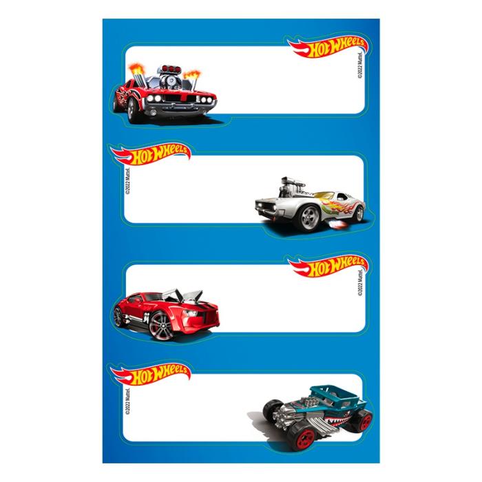 ΕΤΙΚΕΤΕΣ ΣΧΟΛΙΚΕΣ BSB ΑΠΛΕΣ HOT WHEELS (3 φύλλα)