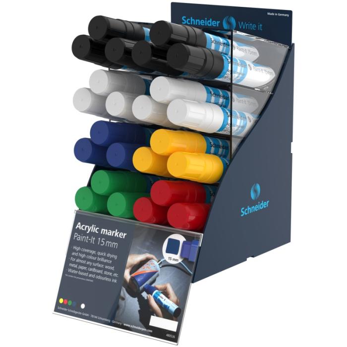ΒΙΤΡΙΝΑ SIS ΜΑΡΚΑΔΟΡΟΙ SCHNEIDER PAINT-IT 330  (stand 24τεμ.)