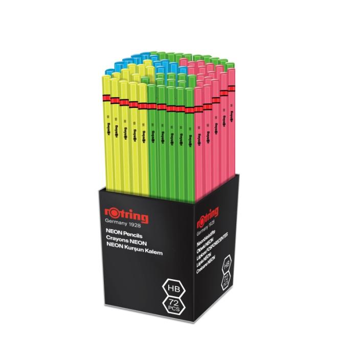 ΜΟΛΥΒΙΑ ROTRING NEON (HΒ) (ποτήρι 72τεμ)