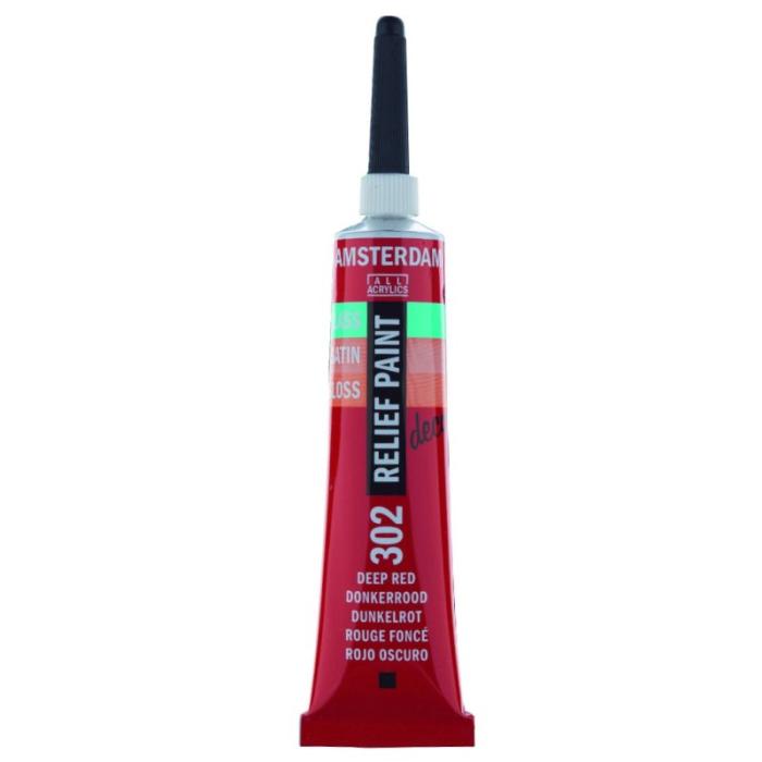 TALENS AMSTERDAM RELIEF PAINT 20ml (περίγραμμα) DEEP RED No 302