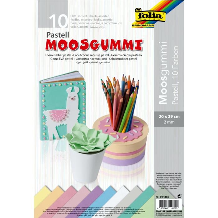 ΑΦΡΩΔΕΣ FOLIA  20Χ30 2mm ΑΣΟΡΤΙ ΣΕΤ 10τεμ. PASTEL ΧΡΩΜΑΤΑ