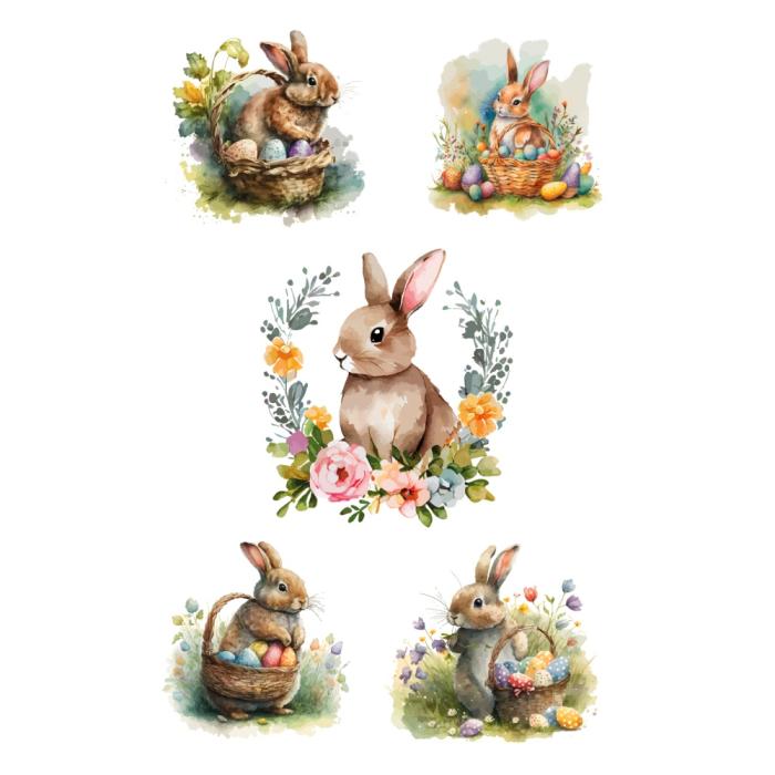 ΑΥΤΟΚΟΛΛΗΤΑ BSB ΑΠΛΑ EASTER  (3 φύλλα)