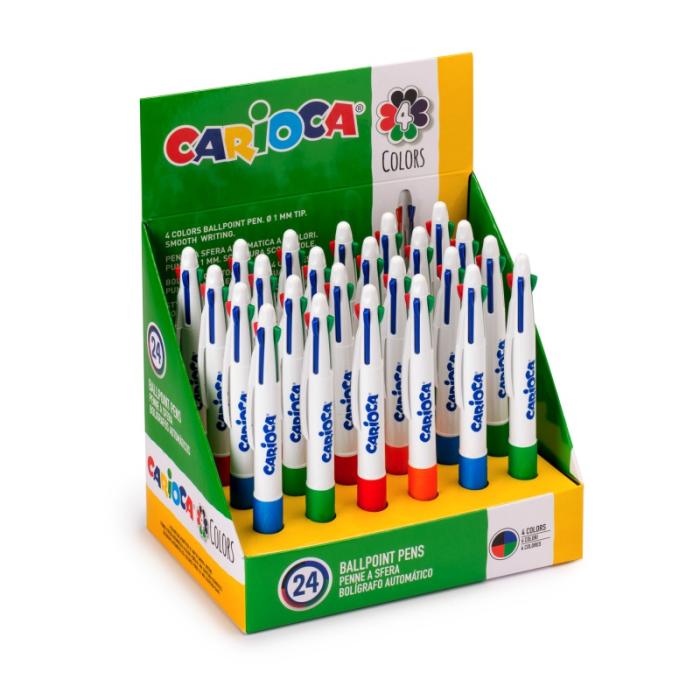 ΣΤΥΛΟ CARIOCA 4/ΧΡΩΜΑ  (σε stand 24τεμ.)
