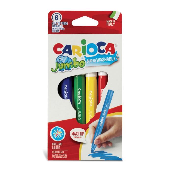 ΜΑΡΚΑΔΟΡΟΙ CARIOCA ΣΕΤ JUMBO 6 χρωμ.