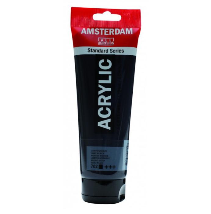 TALENS ΧΡΩΜΑΤΑ ΑΚΡΥΛΙΚΑ AMSTERDAM 120ml LAMP BLACK N.702