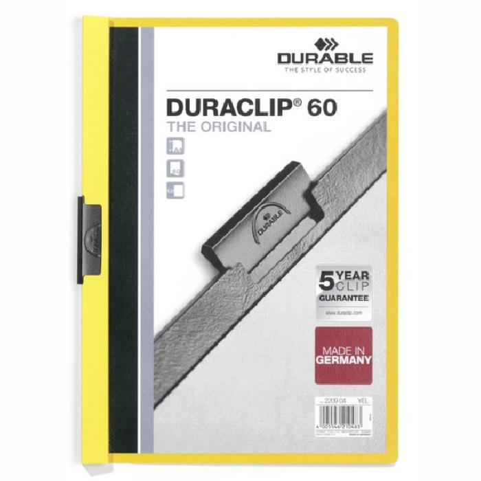 ΝΤΟΣΙΕ ΠΛΑΣΤΙΚΑ ΚΛΙΠ DURACLIP 60 (60φύλλα) ΚΙΤΡΙΝΟ