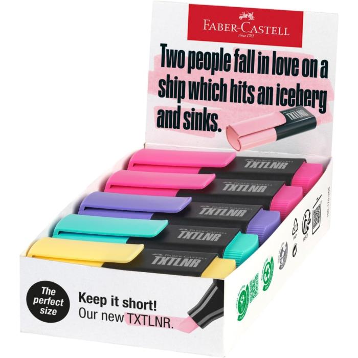 ΜΑΡΚΑΔΟΡΟΙ F.CASTELL ΥΠΟΓΡΑΜΜΙΣΗΣ ΜΙΝΙ PASTEL Β  (κουτί 10τεμ/4χρωμ.)