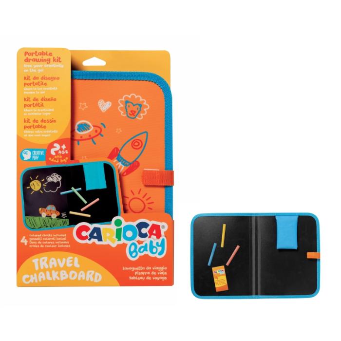 ΣΕΤ CARIOCA ΠΙΝΑΚΑΣ ΚΙΜΩΛΙΑΣ TRAVEL CHALKBOARD (με 4 κιμωλίες)