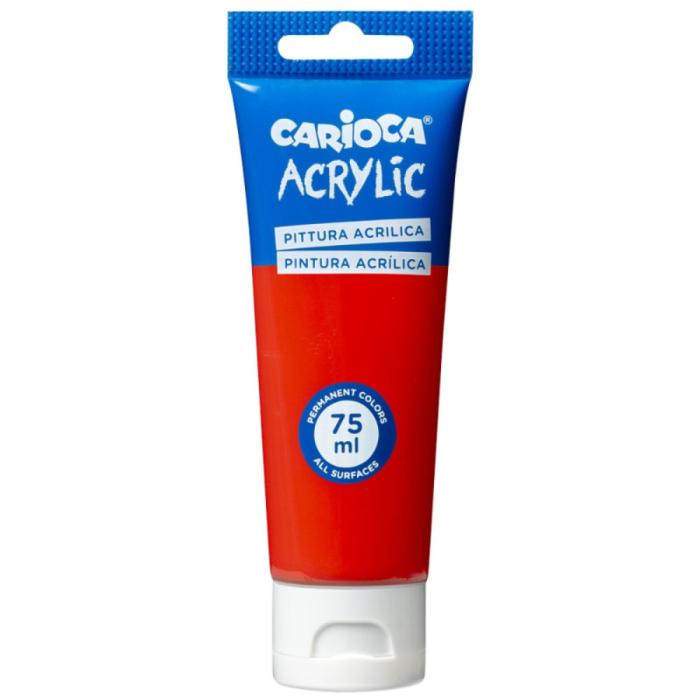 ΧΡΩΜΑΤΑ ΑΚΡΥΛΙΚΑ CARIOCA 75ml VERMILLION RED