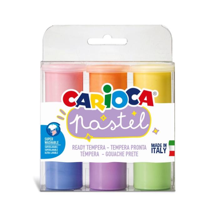 ΤΕΜΠΕΡΕΣ CARIOCA PASTEL ΣΕΤ ΒΑΖΑΚΙ 6/25ml
