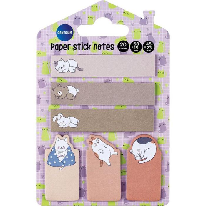 ΣΕΛΙΔΟΔΕΙΚΤΕΣ CENTRUM PAPER CUTE CAT 68 x15mm & 45x23mm (6x20φυλ.)