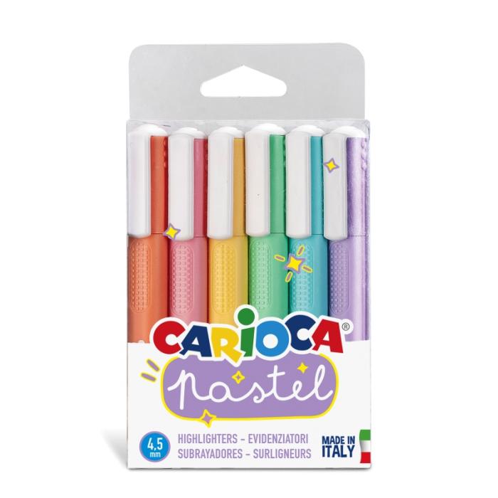 ΜΑΡΚΑΔΟΡΟΙ CARIOCA ΥΠΟΓΡΑΜΜΙΣΗΣ PASTEL ΣΕΤ 6τεμ.
