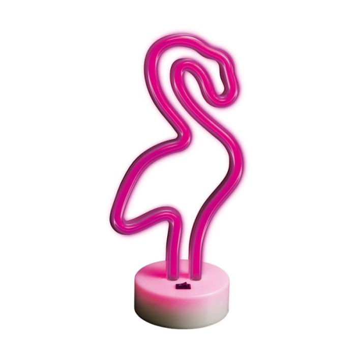 ΦΩΤΙΣΤΙΚΟ ΤΟΙΧΟΥ FOREVER LED FLAMINGO ΜΕ ΒΑΣΗ