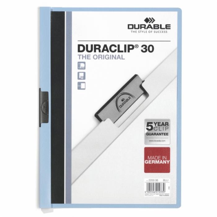 ΝΤΟΣΙΕ ΠΛΑΣΤΙΚΑ ΚΛΙΠ DURACLIP 30 (30φύλλα) ΣΙΕΛ