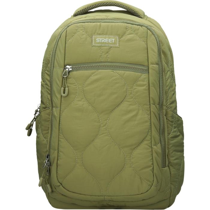 ΤΣΑΝΤΑ ΣΧΟΛΙΚΗ STREET PUFFY KHAKI 30x20x45cm (με εργονομική πλάτη air system)