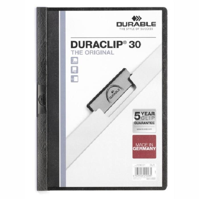 ΝΤΟΣΙΕ ΠΛΑΣΤΙΚΑ ΚΛΙΠ DURACLIP 30 (30φύλλα) ΜΑΥΡΟ