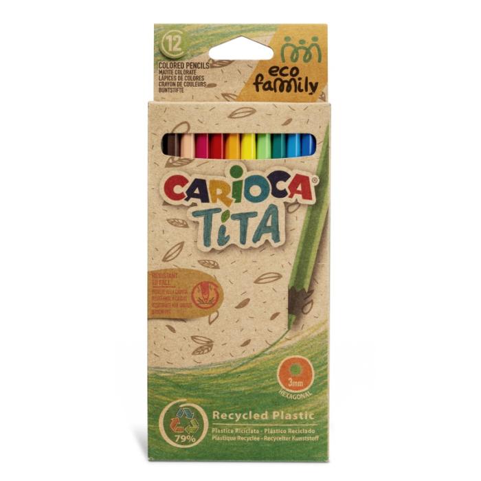 ΚΡΑΓΙΟΝ ΧΡΩΜΑΤΙΣΤΑ CARIOCA ECO FAMILY ΤΙΤΑ 12 χρωμ.