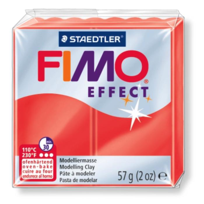 ΠΗΛΟΣ STAEDTLER FIMO EFFECT TRANSLUCEN RED 56 gr.