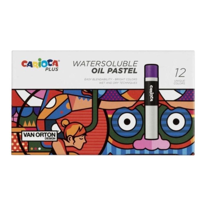 ΚΡΑΓΙΟΝ ΛΑΔΟΠΑΣΤΕΛ CARIOCA PLUS WATERSOLUBLE ΣΕΤ 12 χρωμάτων.