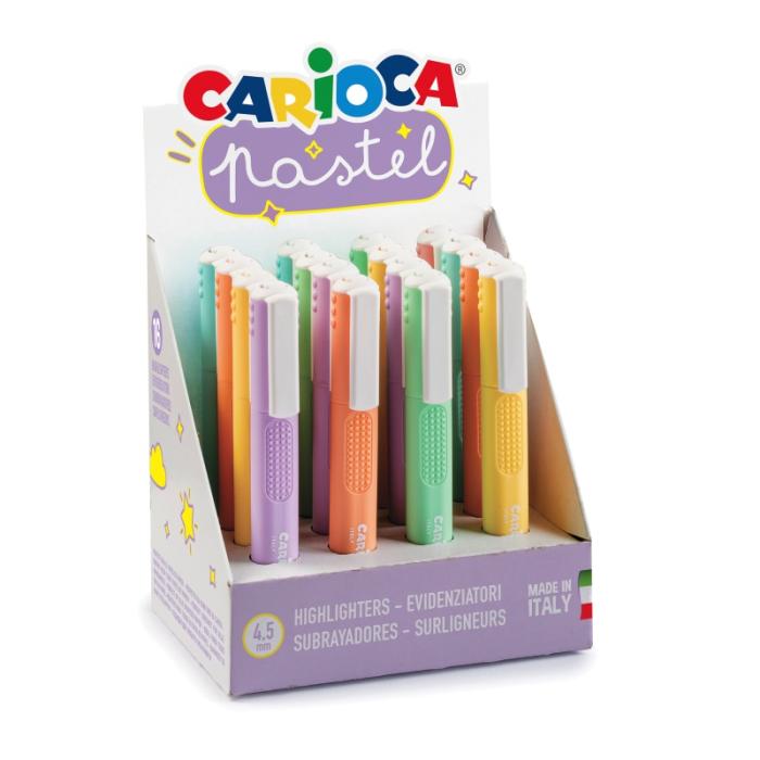 ΜΑΡΚΑΔΟΡΟΙ CARIOCA ΥΠΟΓΡΑΜΜΙΣΗΣ PASTEL (stand 16τεμ.)