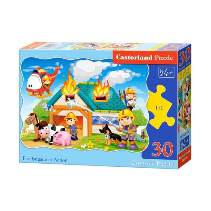 PUZZLE  CASTORLAND 30τεμ. Fire brigate in Action (320x230mm)