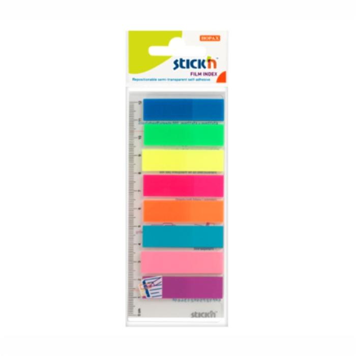 ΣΕΛΙΔΟΔΕΙΚΤΕΣ Stick'N ΠΛΑΣΤΙΚΟΙ 45x12mm NEON ΣΕΤ 8χ25Φ