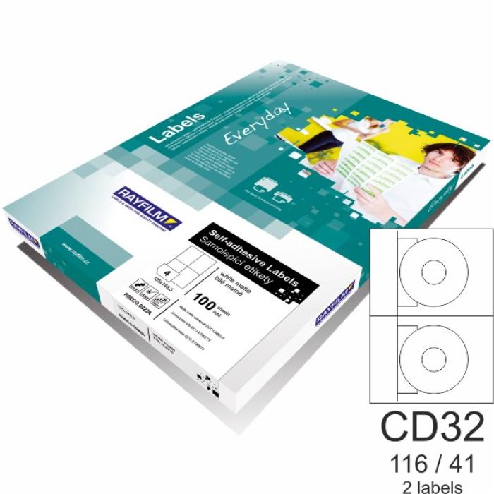 ΕΤΙΚΕΤΕΣ RAYFILM ECO Α4 CD 116/41mm 100φ.