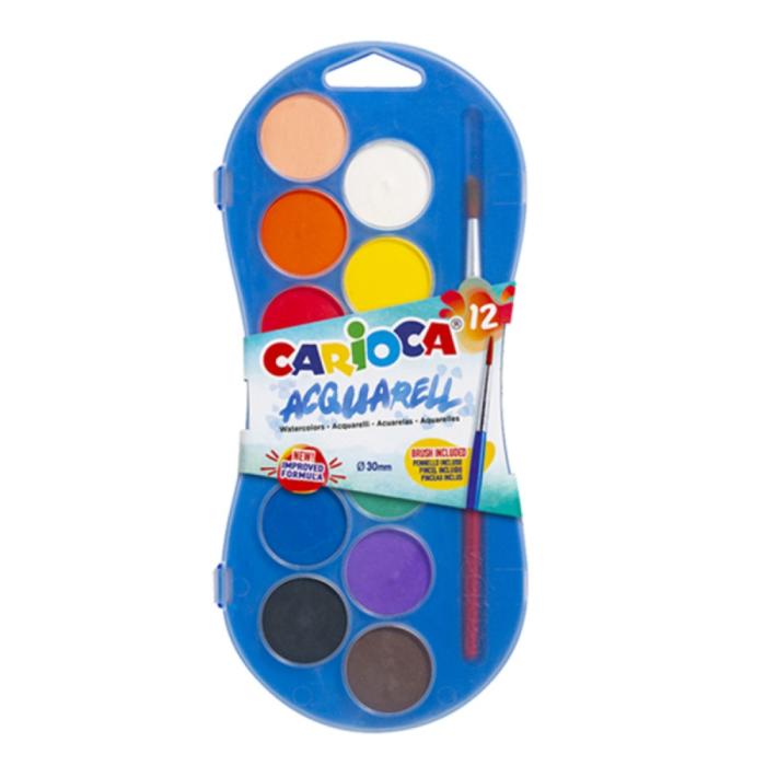 ΥΔΡΟΧΡΩΜΑΤΑ CARIOCA ΣΤΡΟΓΓΥΛΑ 12 τεμ.