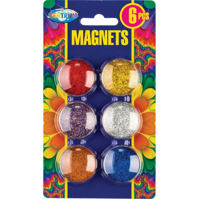 ΜΑΓΝΗΤΕΣ CENTRUM GLITTER 30mm ( μπλίστερ 6τεμ.)