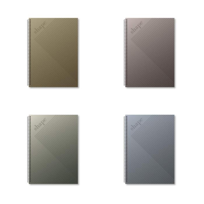 ΤΕΤΡΑΔΙΑ SHAPE METAL 17x25 3 ΘΕΜ.