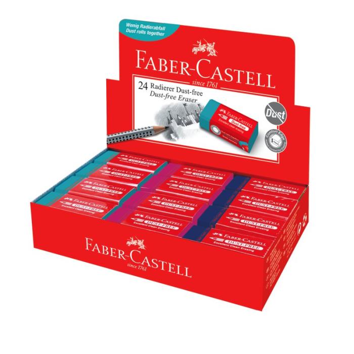 ΓΟΜΕΣ F.CASTELL DUST FREE ΧΡΩΜΑΤ. ΚΟΥΤΙ 24τεμ.