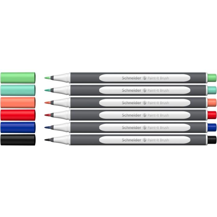 ΜΑΡΚΑΔΟΡΟΙ SCHNEIDER PAINT-IT BRUSH 070 ΣΕΤ 5+1 FREE