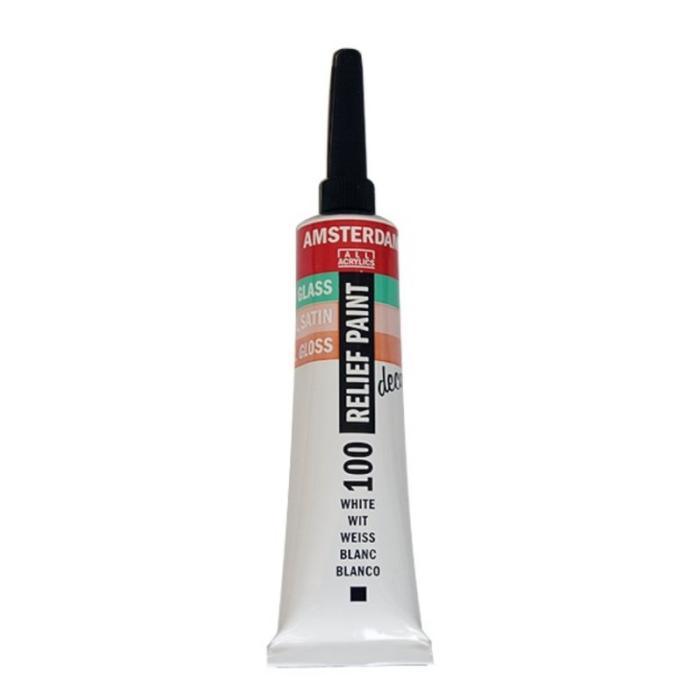 TALENS AMSTERDAM RELIEF PAINT 20ml (περίγραμμα) WHITE No 100