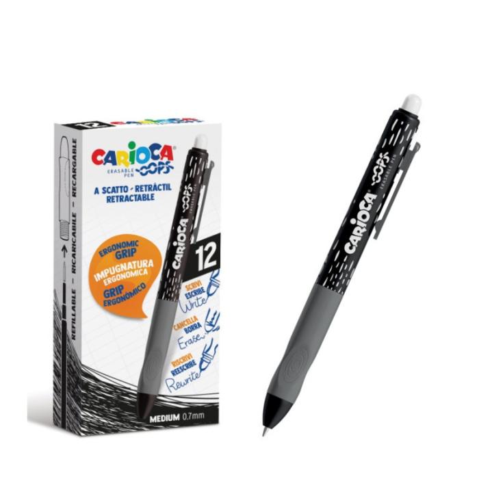 ΣΤΥΛΟ CARIOCA ERASABLE OOPS ΑΥΤΟΜΑΤΟ ΜΑΥΡΟ
