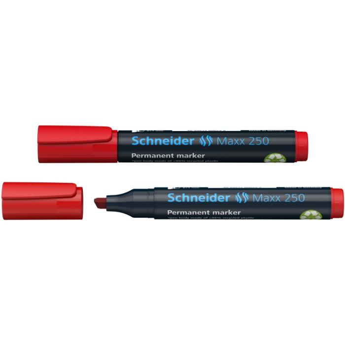 ΜΑΡΚΑΔΟΡΟΙ SCHNEIDER PERMANENT MAXX 250 ΠΛΑΚΕ 2+7mm KOKKINO