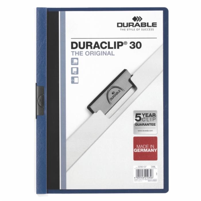 ΝΤΟΣΙΕ ΠΛΑΣΤΙΚΑ ΚΛΙΠ DURACLIP 30 (30φύλλα) ΜΠΛΕ