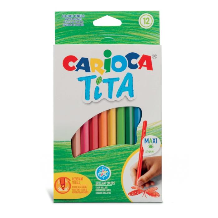 ΚΡΑΓΙΟΝ ΧΡΩΜΑΤΙΣΤΑ CARIOCA ΤΙΤΑ JUMBO 12 χρωμ.